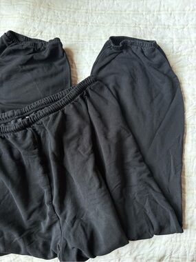 Black Elastic-Waist Bottoms - Classic Comfort